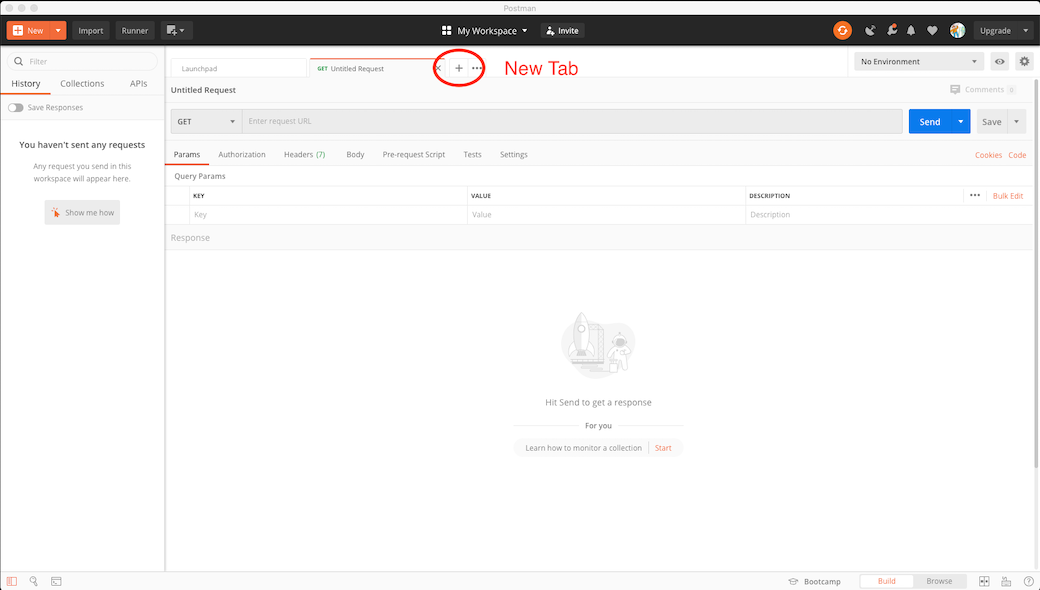 Postman Opening Screen